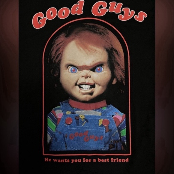 NWOT Chucky Good Guys Child's Play Graphic Tee Shirt Adult Unisex Sizes Med & Lg - Picture 2 of 5
